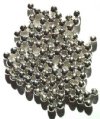 100 5mm Round Bright Silver Plated Beads